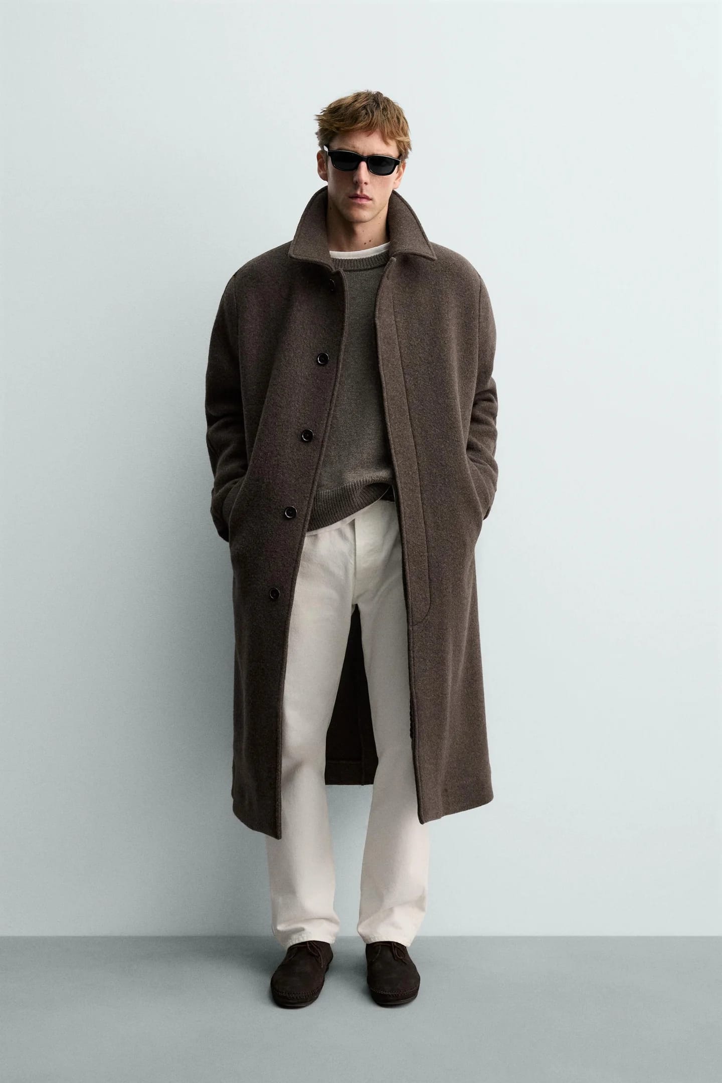 ПАЛЬТО ДВОЙНОГО ВАРИАНТА С НЕСКОЛЬКИМ ШЕРСТИ MANTECO® AARON LEVINE X Zara