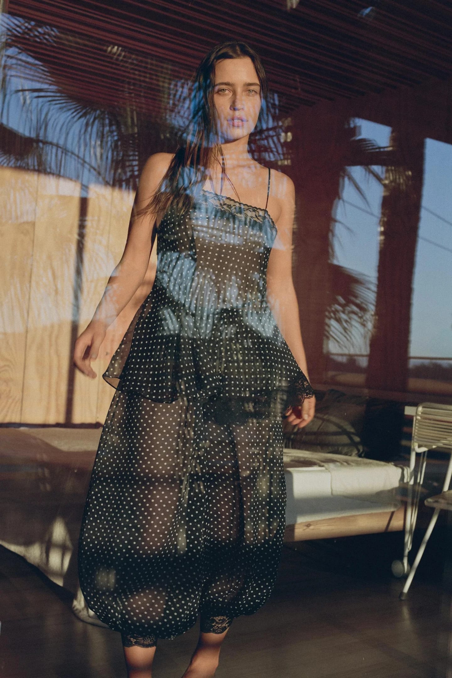 БРЮКИ БОМБАЧО С КОРОТКАМИ И КРУЖЕВОМ - фото 2