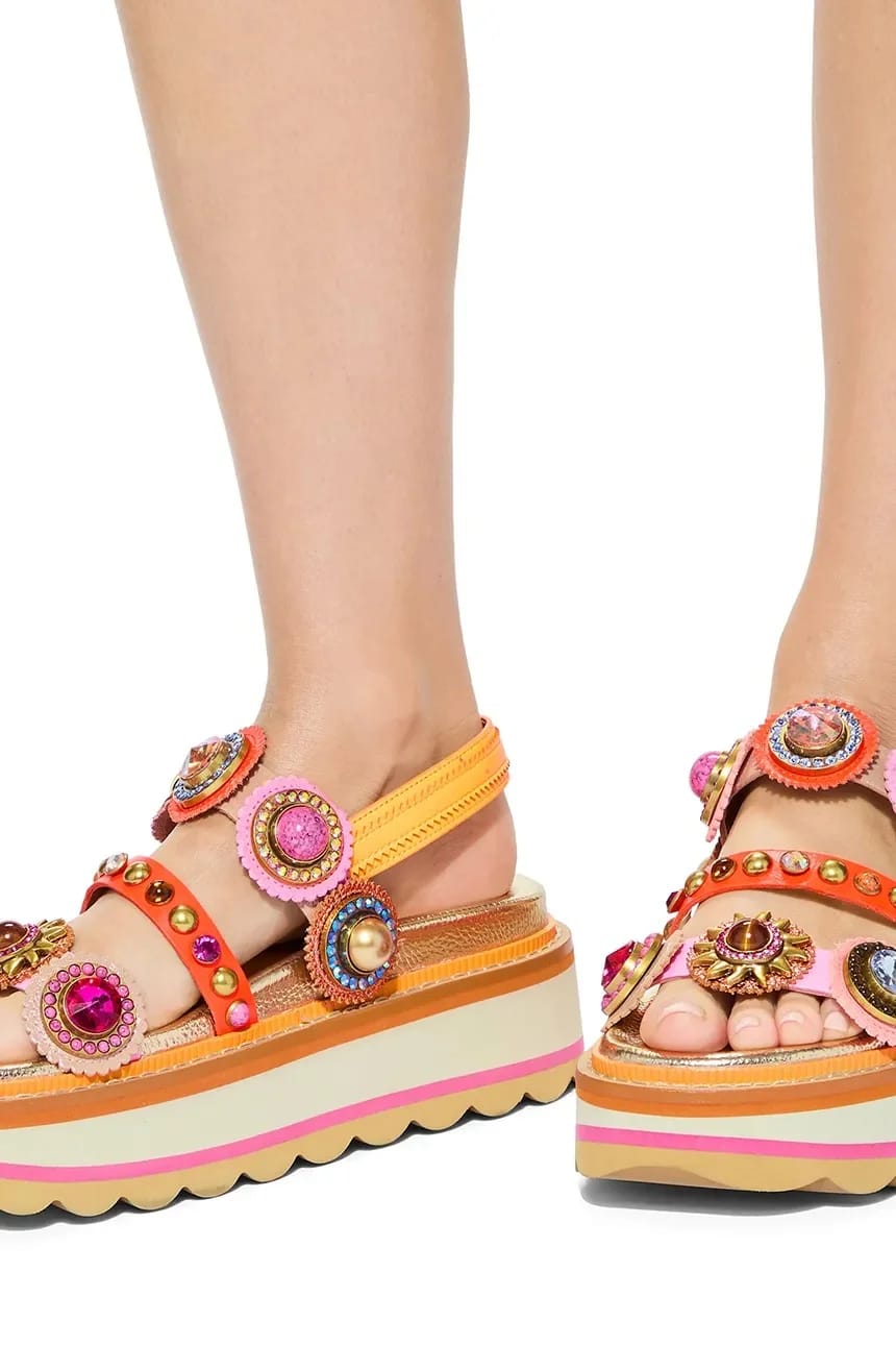 Женские кожаные босоножки Octavia Sling Flatform - фото 6