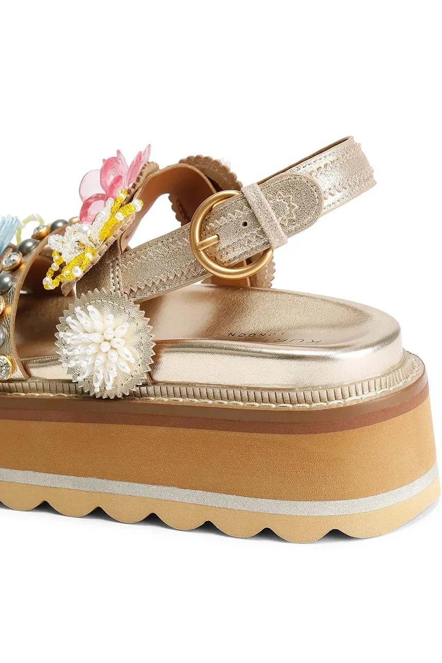 Женские кожаные босоножки Octavia Sling Flatform - фото 2