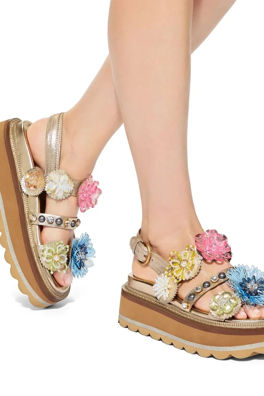 Женские кожаные босоножки Octavia Sling Flatform - фото 6