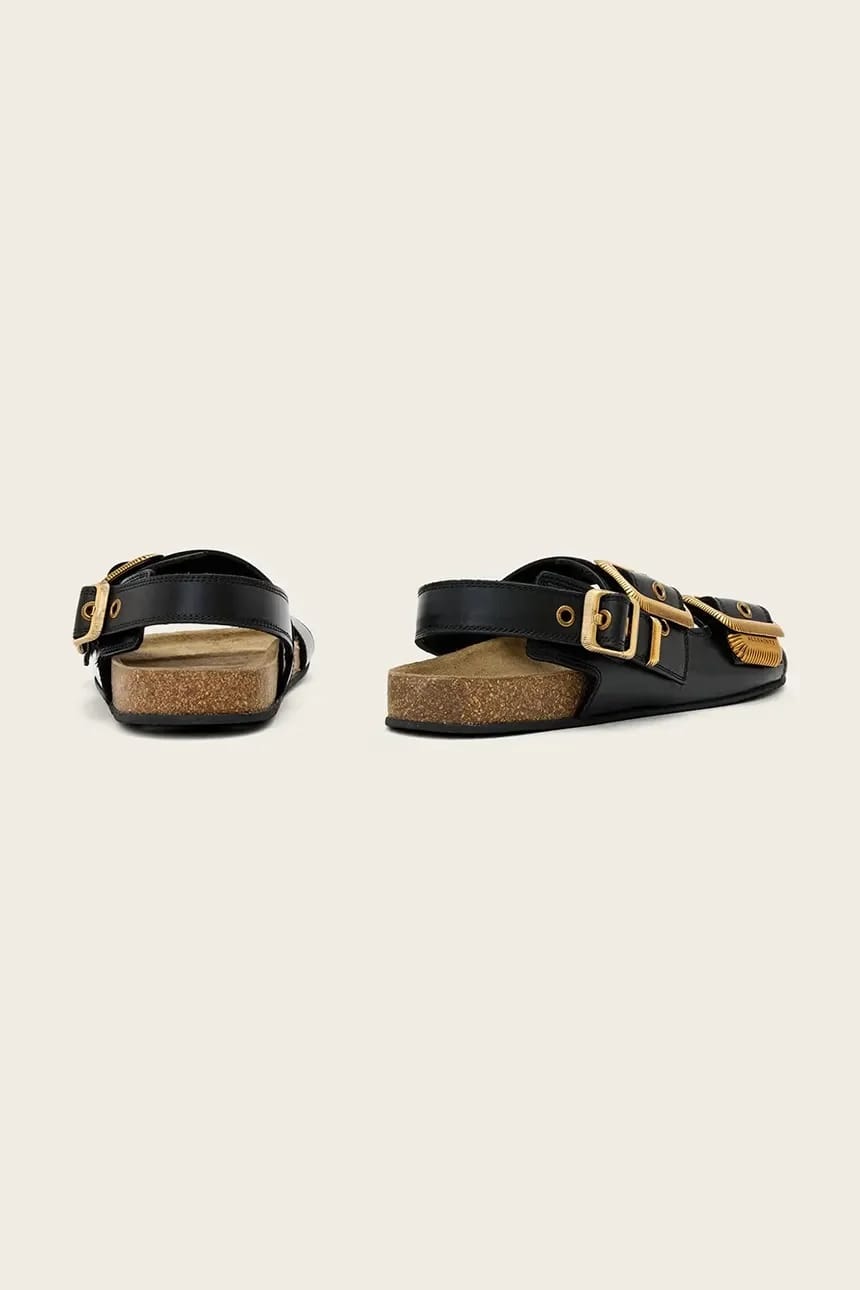 Женские кожаные сандалии на плоской подошве Staffa Sandal - фото 3