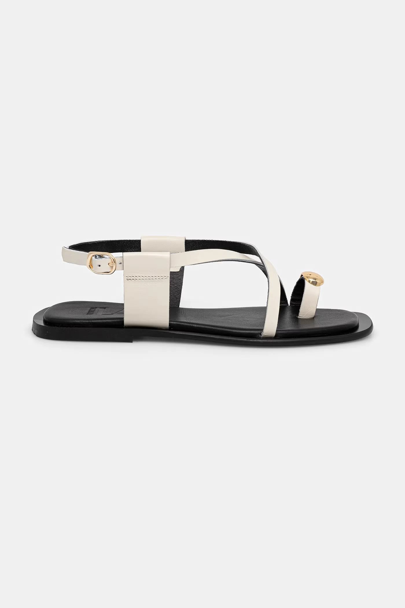 Женские кожаные сандалии белые для женщин