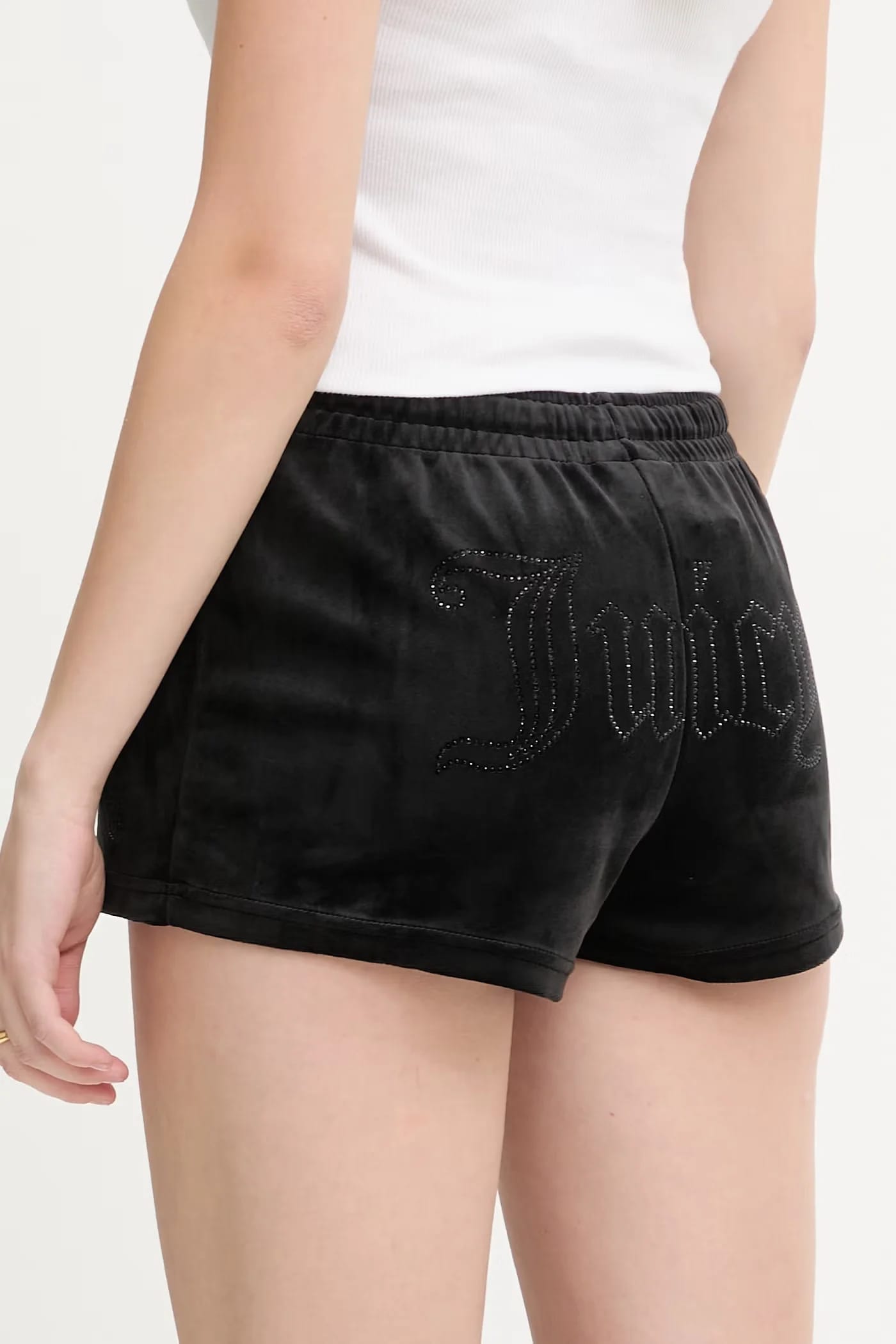 TAMIA SHORTS женские велюровые шорты черные для женщин