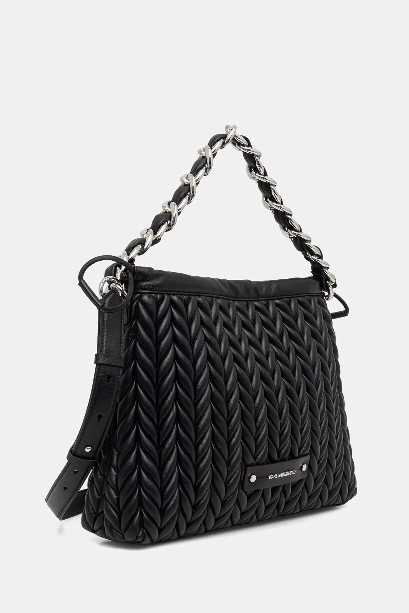 Женская сумка K/WEAVE из искусственной кожи черная для женщин - фото 2