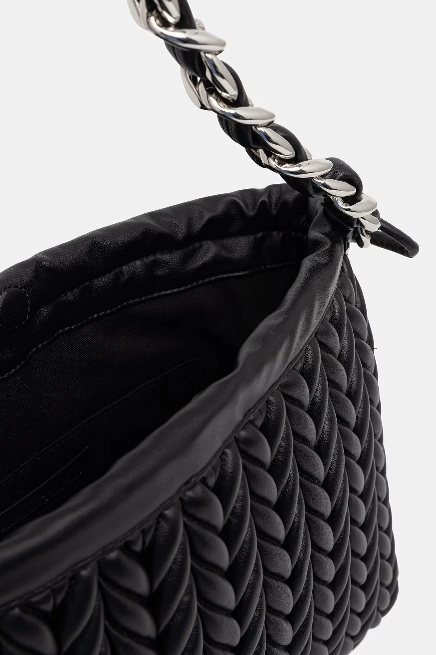 Женская сумка K/WEAVE из искусственной кожи черная для женщин - фото 5
