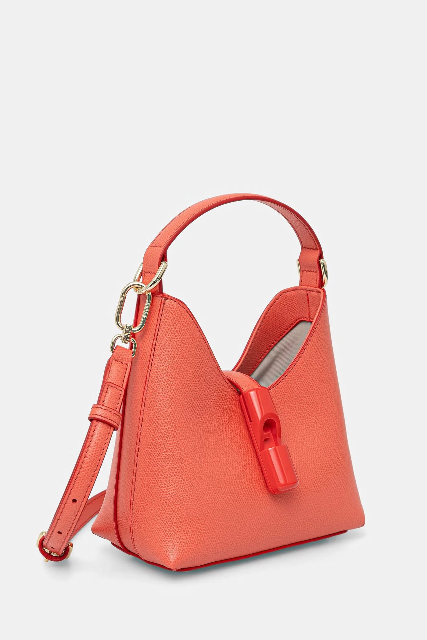 Женская кожаная сумка Iride Mini Hobo апельсин для женщин - фото 2