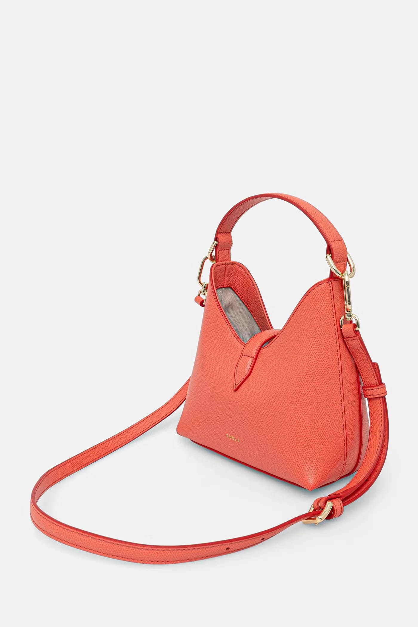 Женская кожаная сумка Iride Mini Hobo апельсин для женщин - фото 3