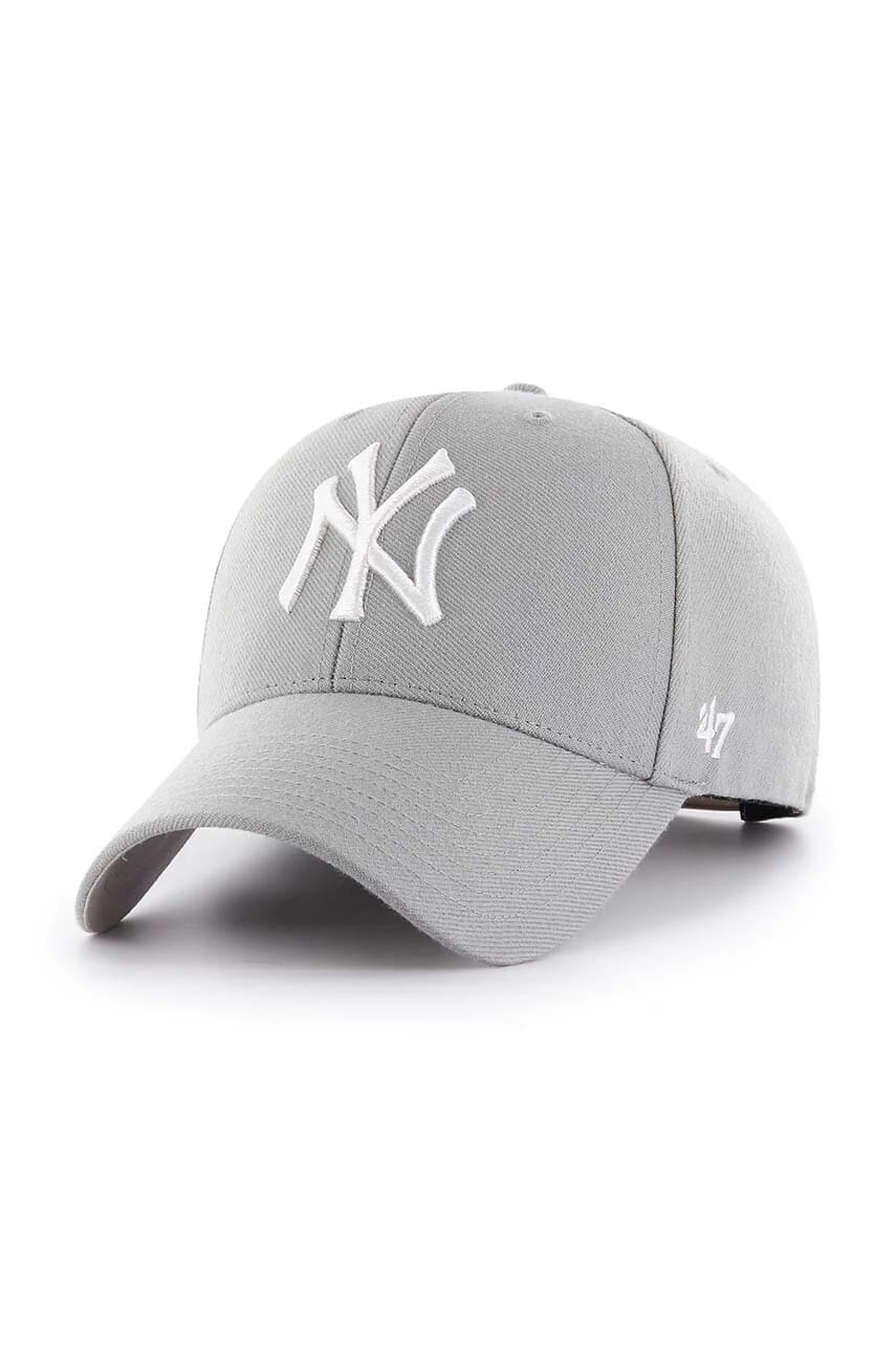 Кепка MLB Нью-Йорк Янкиз серая для мужчин