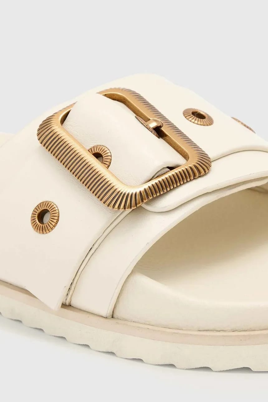 Женские кожаные шлепанцы Ellie Western Sandals - фото 4