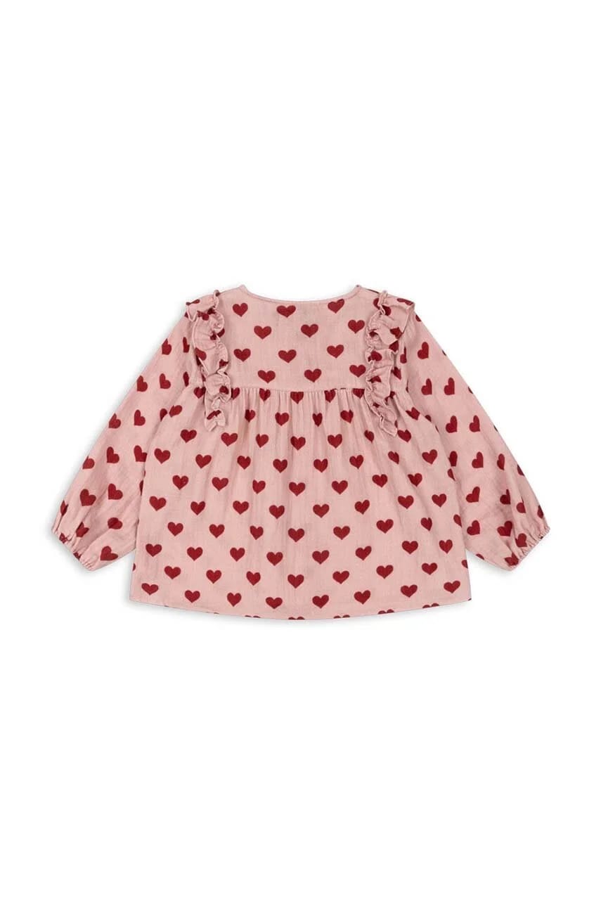 Детская хлопковая блузка COCO FRILL SHIRT GOTS - фото 3