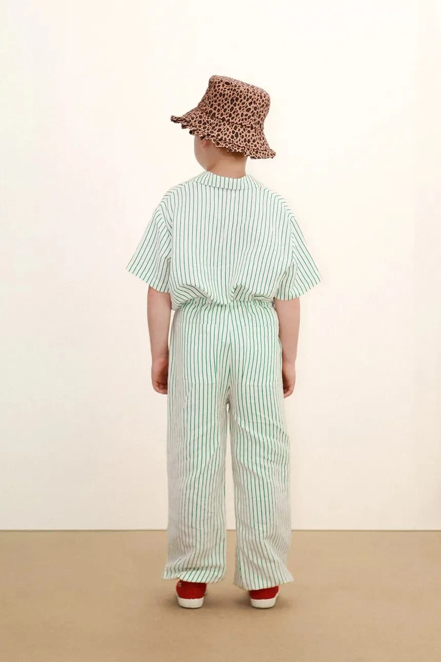 Детская рубашка с добавлением льна EMERALD STRIPES SHIRT - фото 6