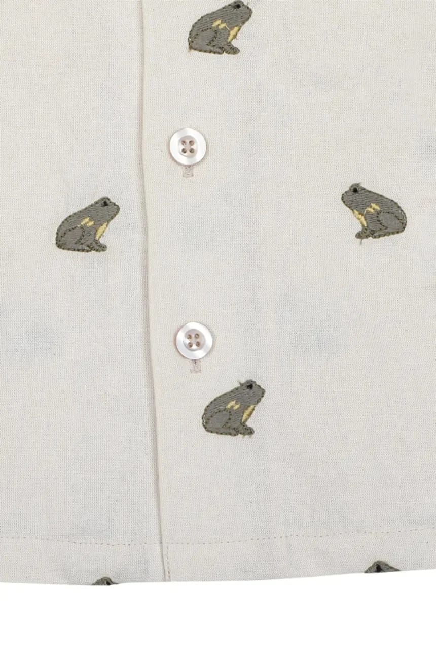 Deccie Shirt Frogs детская рубашка из смесового льна - фото 5