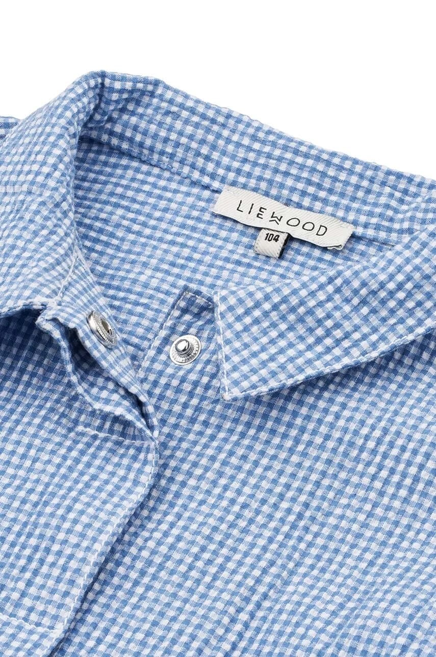 Детская хлопковая рубашка Kory Seersucker Check Shirt - фото 4