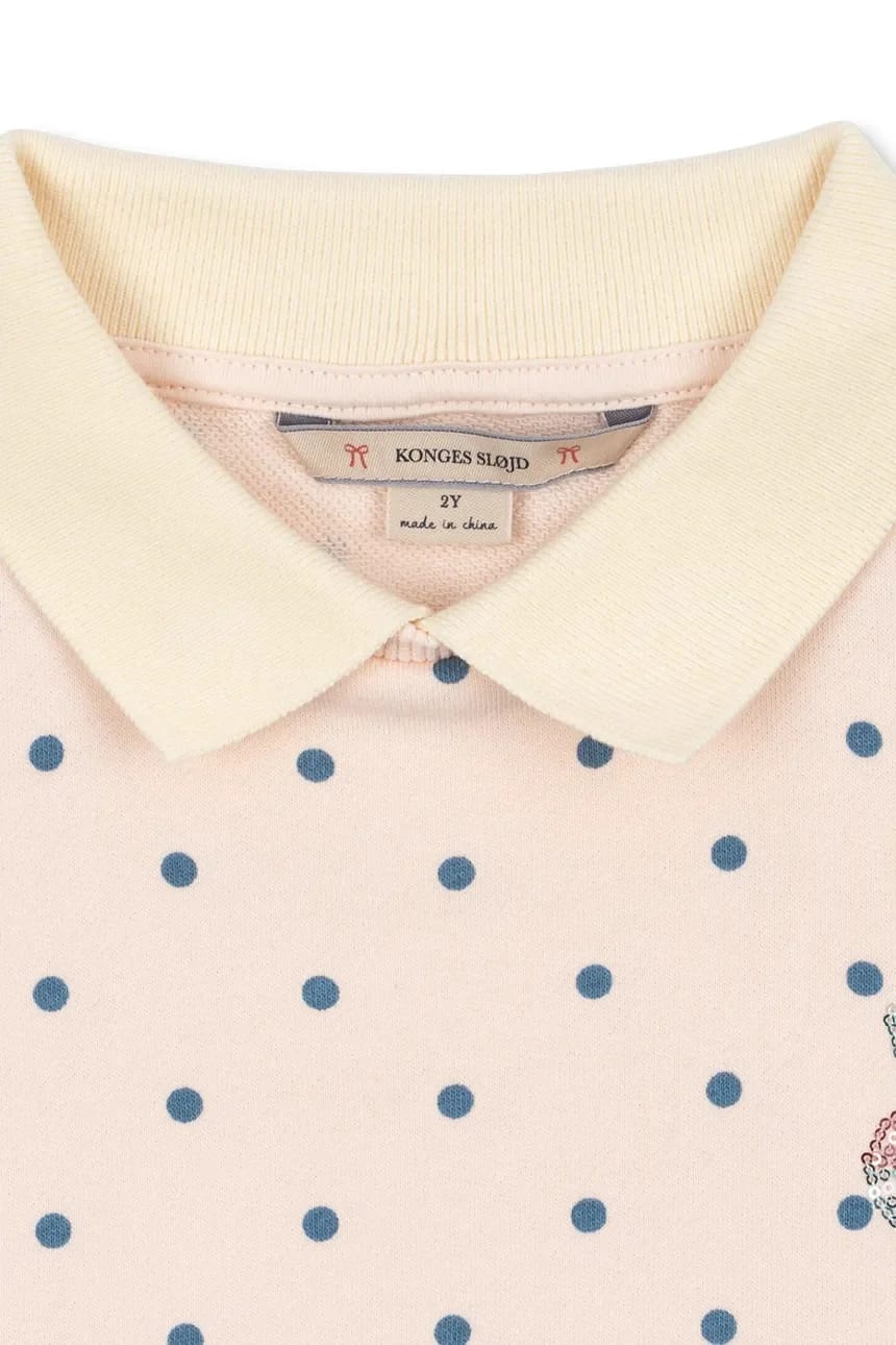 Детская толстовка из хлопка SPOTTY LS POLO GOTS - фото 4