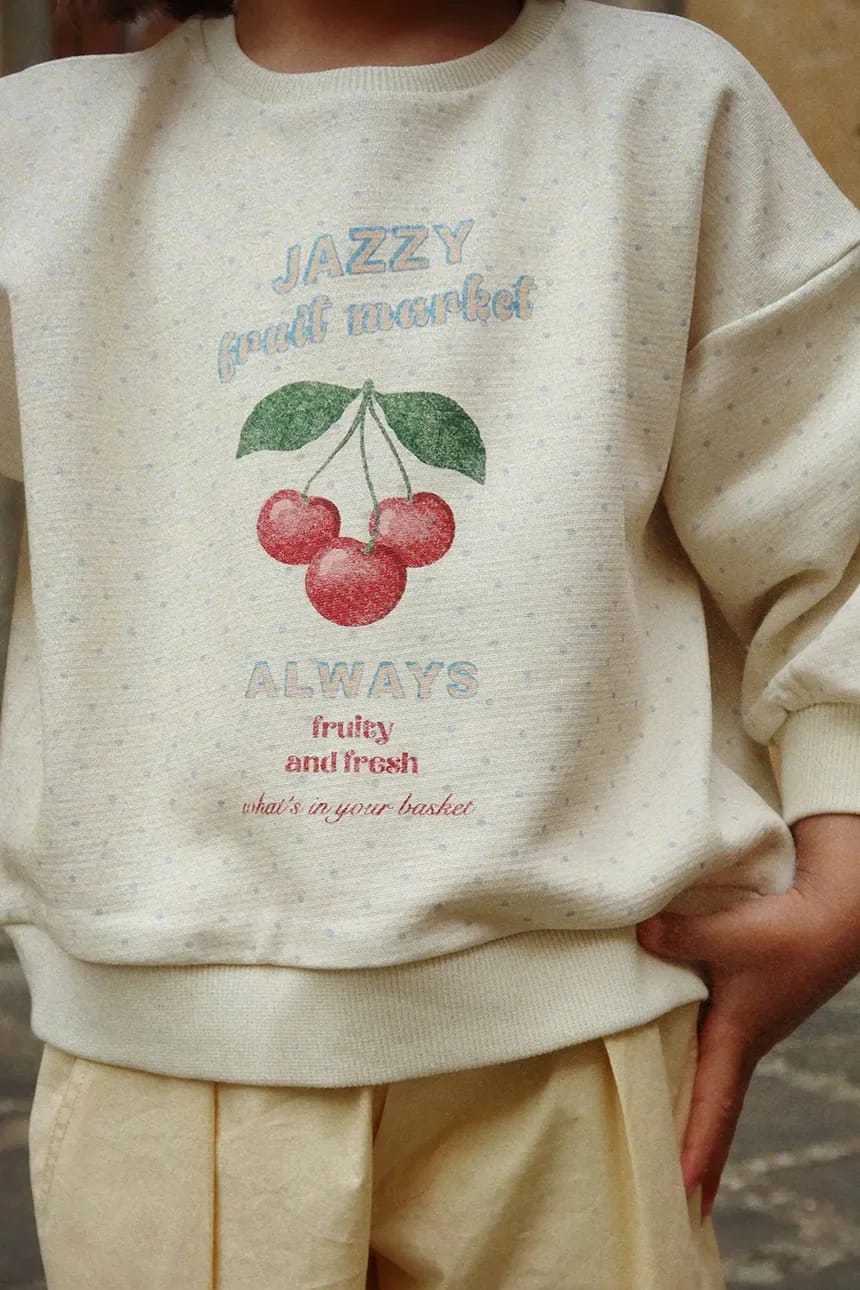 Детская толстовка из хлопка LOUPY LOU SWEAT SHIRT OCS белая для мальчиков