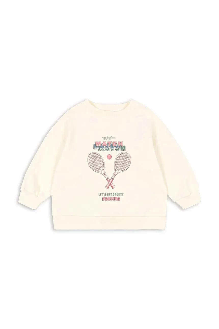 Детская толстовка из хлопка LOUPY LOU SWEAT SHIRT OCS бежевая для мальчиков - фото 2