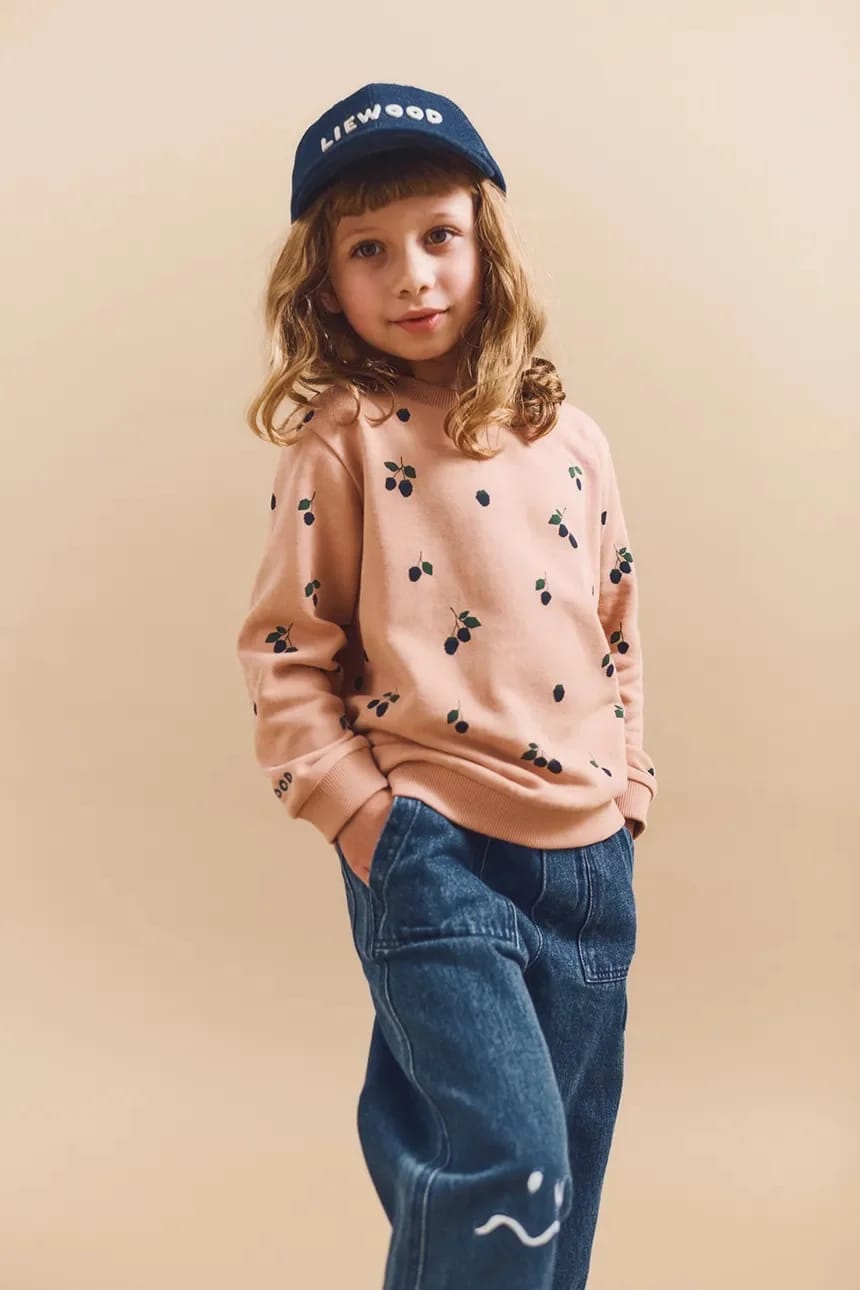 Детская хлопковая толстовка Thora Printed Sweatshirt апельсин для мальчиков