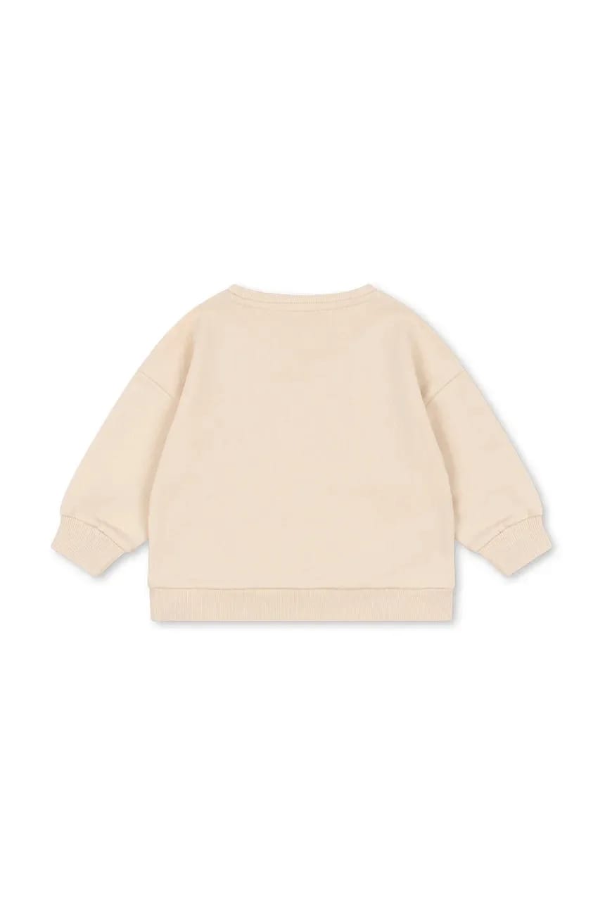 Детская толстовка из хлопка LOUPY LOU SWEAT SHIRT OCS бежевая для девочек - фото 3