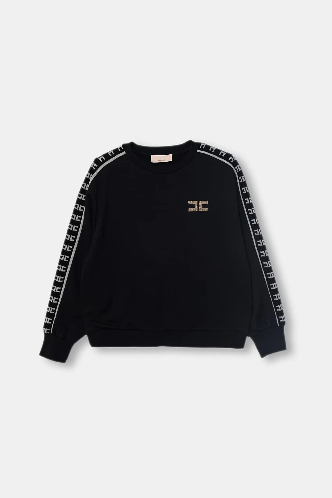 Детская хлопковая толстовка черная для девочек