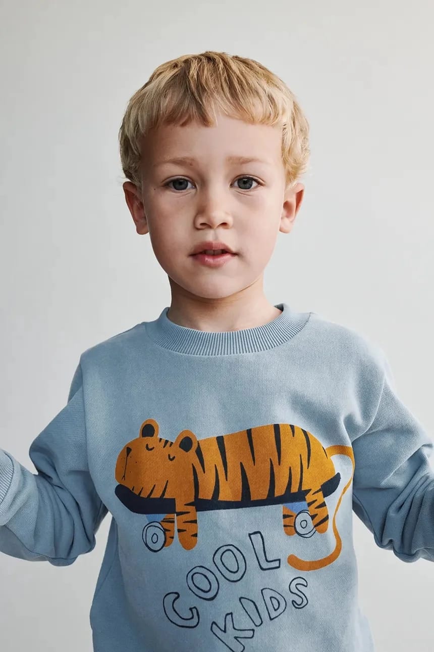 Детская хлопковая толстовка Thora Placement Sweatshirt