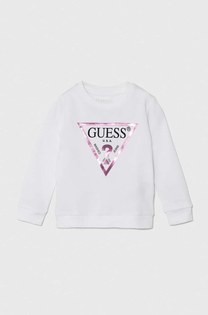 Детская хлопковая толстовка белая для девочек