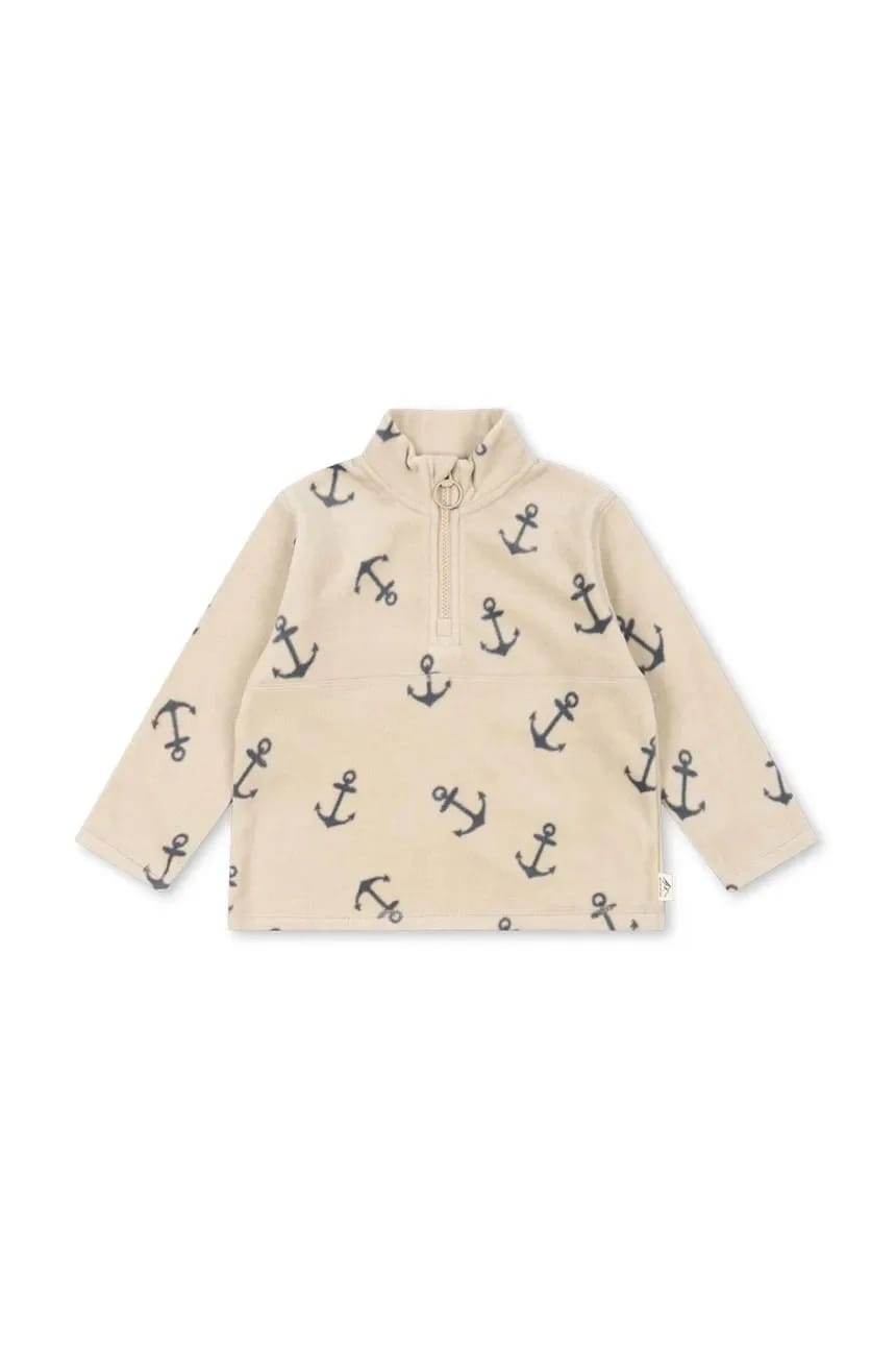 TAVI FLEECE SEATSHIRT GRS детская толстовка бежевая для мальчиков - фото 2