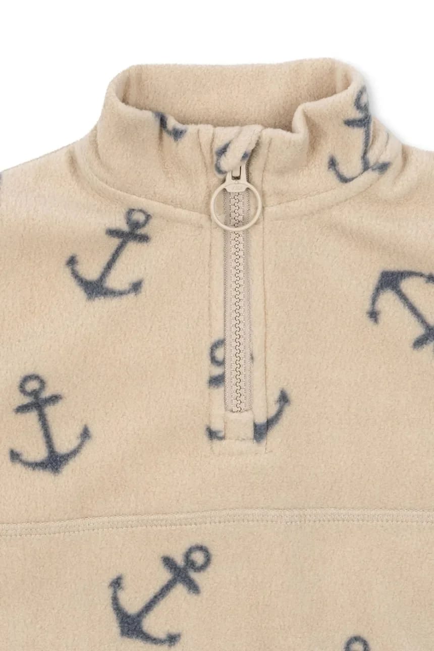 TAVI FLEECE SEATSHIRT GRS детская толстовка бежевая для мальчиков - фото 4