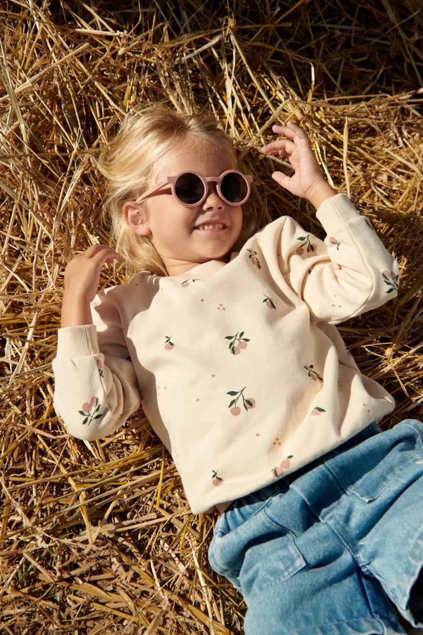Детская хлопковая толстовка Thora Printed Sweatshirt бежевая для мальчиков