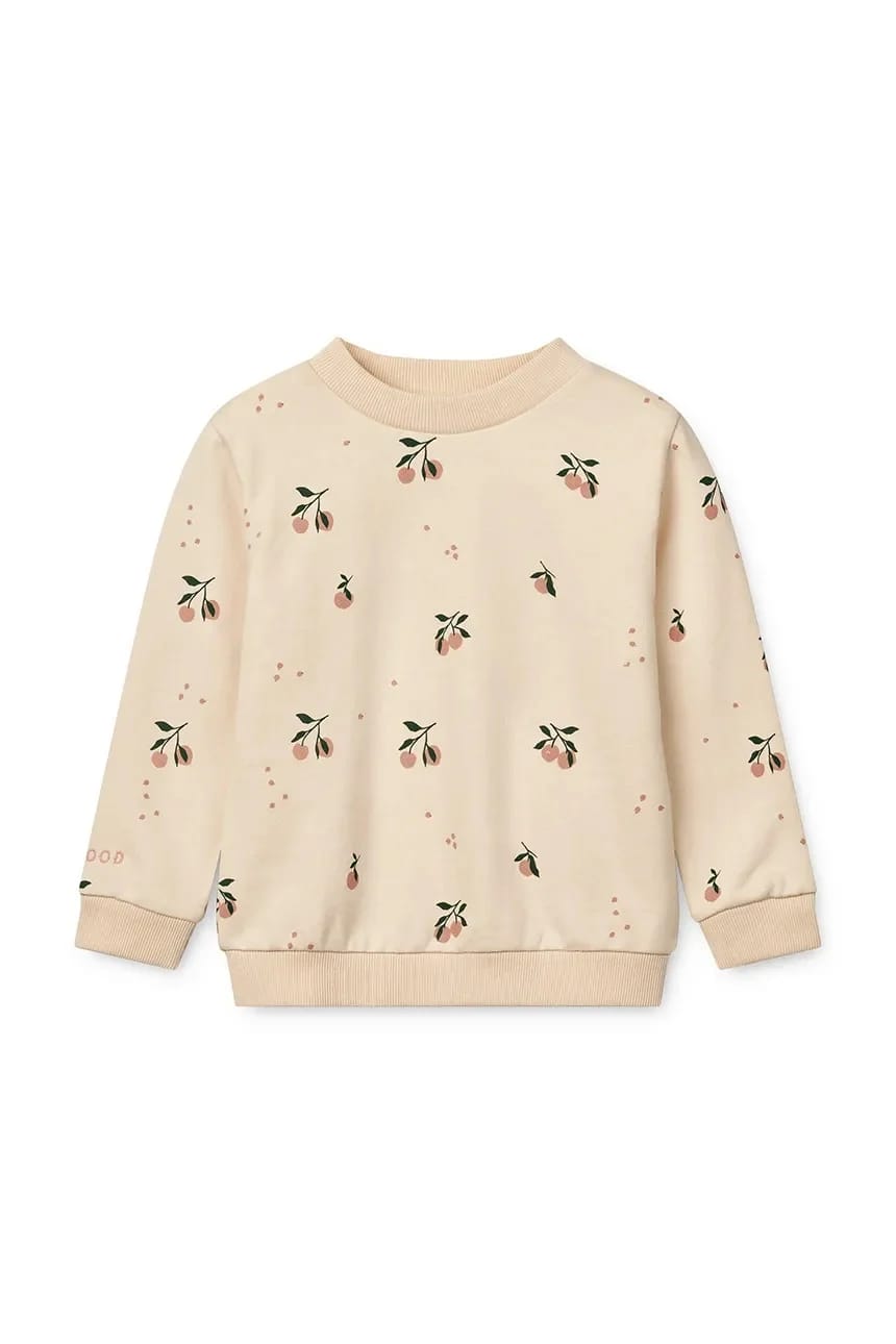 Детская хлопковая толстовка Thora Printed Sweatshirt бежевая для мальчиков - фото 2