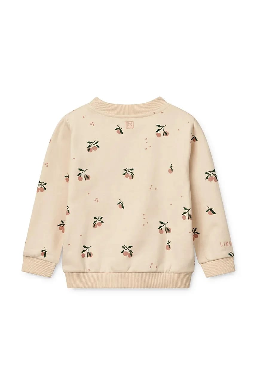 Детская хлопковая толстовка Thora Printed Sweatshirt бежевая для мальчиков - фото 3