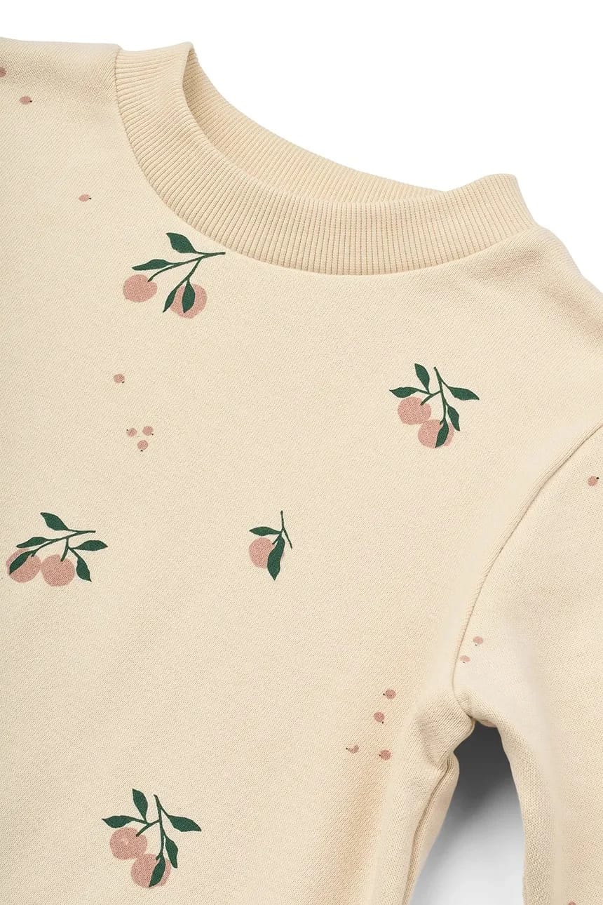 Детская хлопковая толстовка Thora Printed Sweatshirt бежевая для мальчиков - фото 4