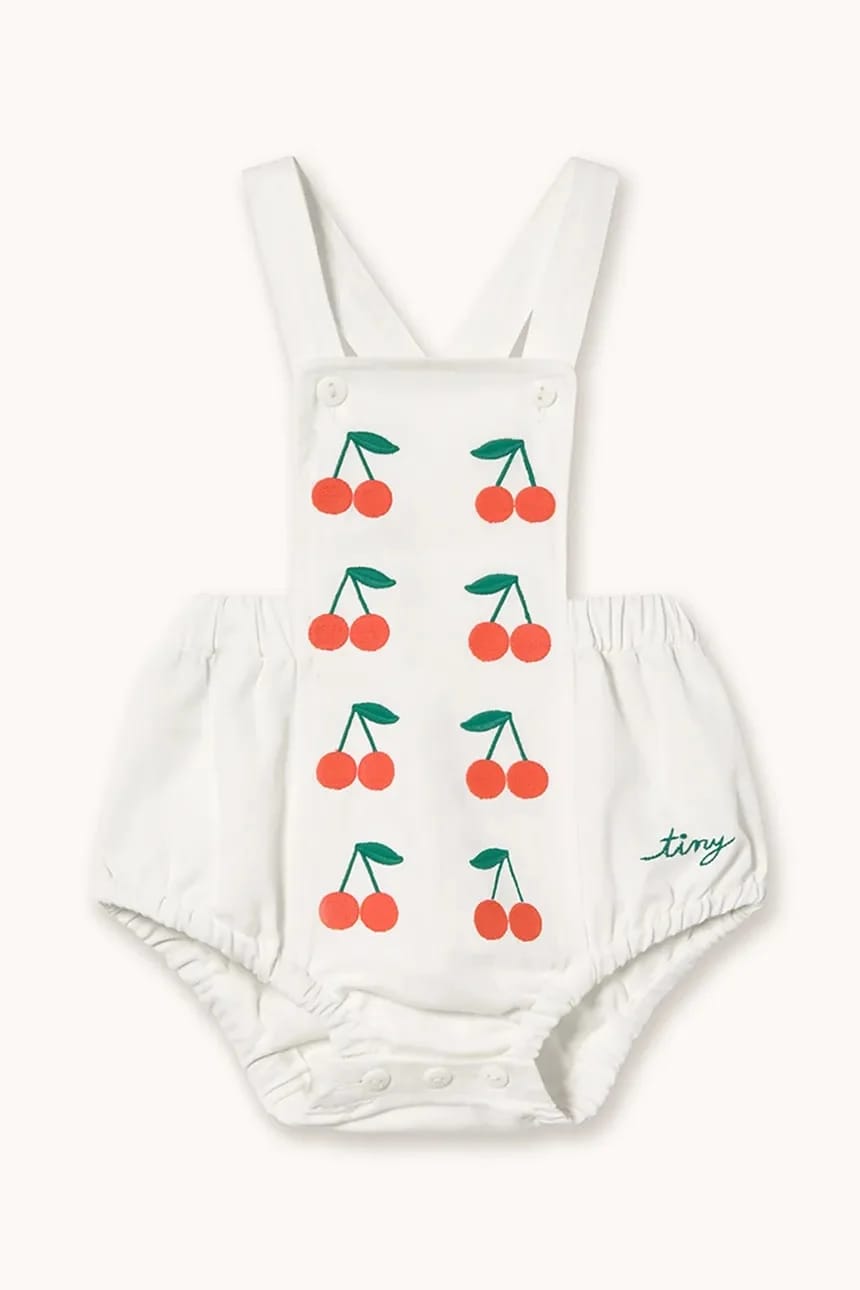 Хлопковое детское боди MINI CHERRIES TWILL BODY