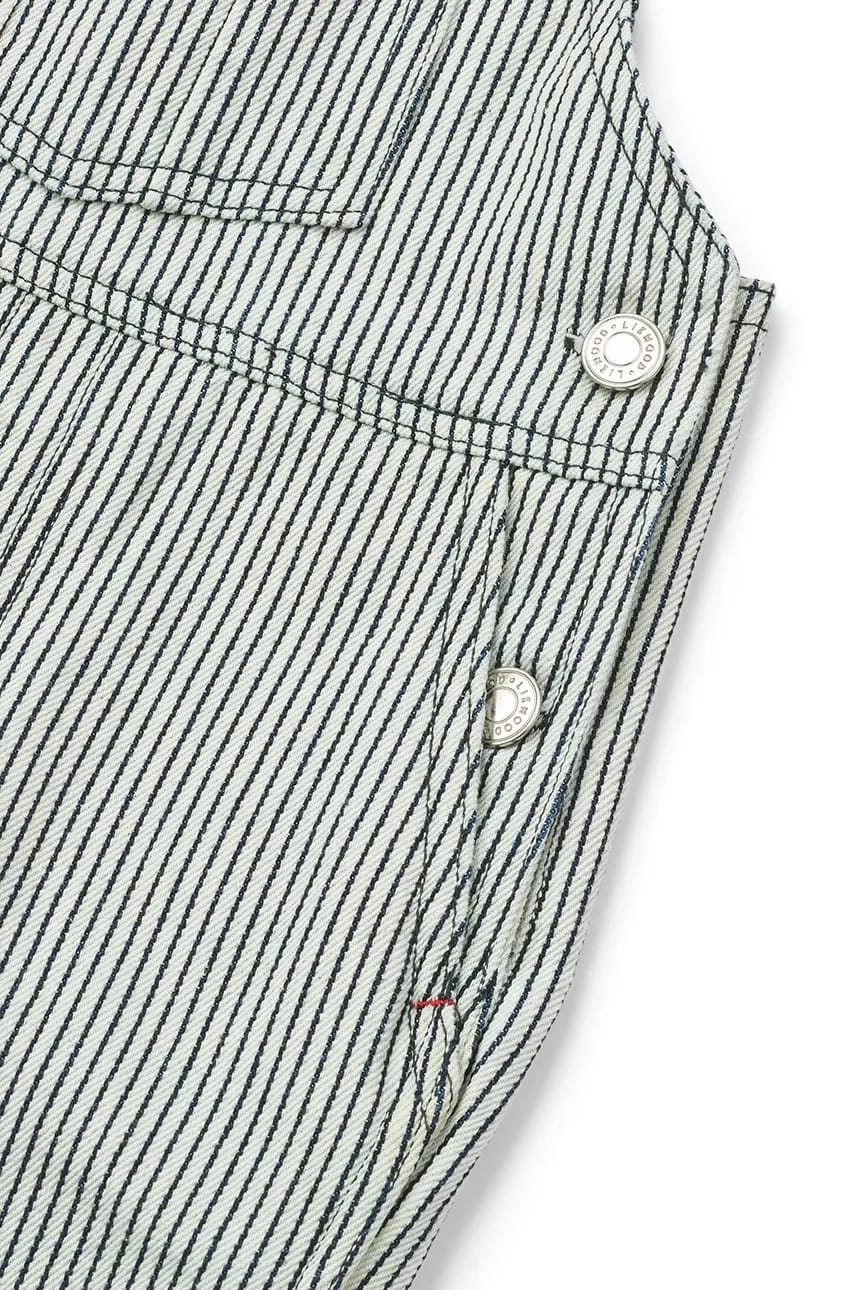 Детские джинсы Delani Stripe Denim Dungarees - фото 4