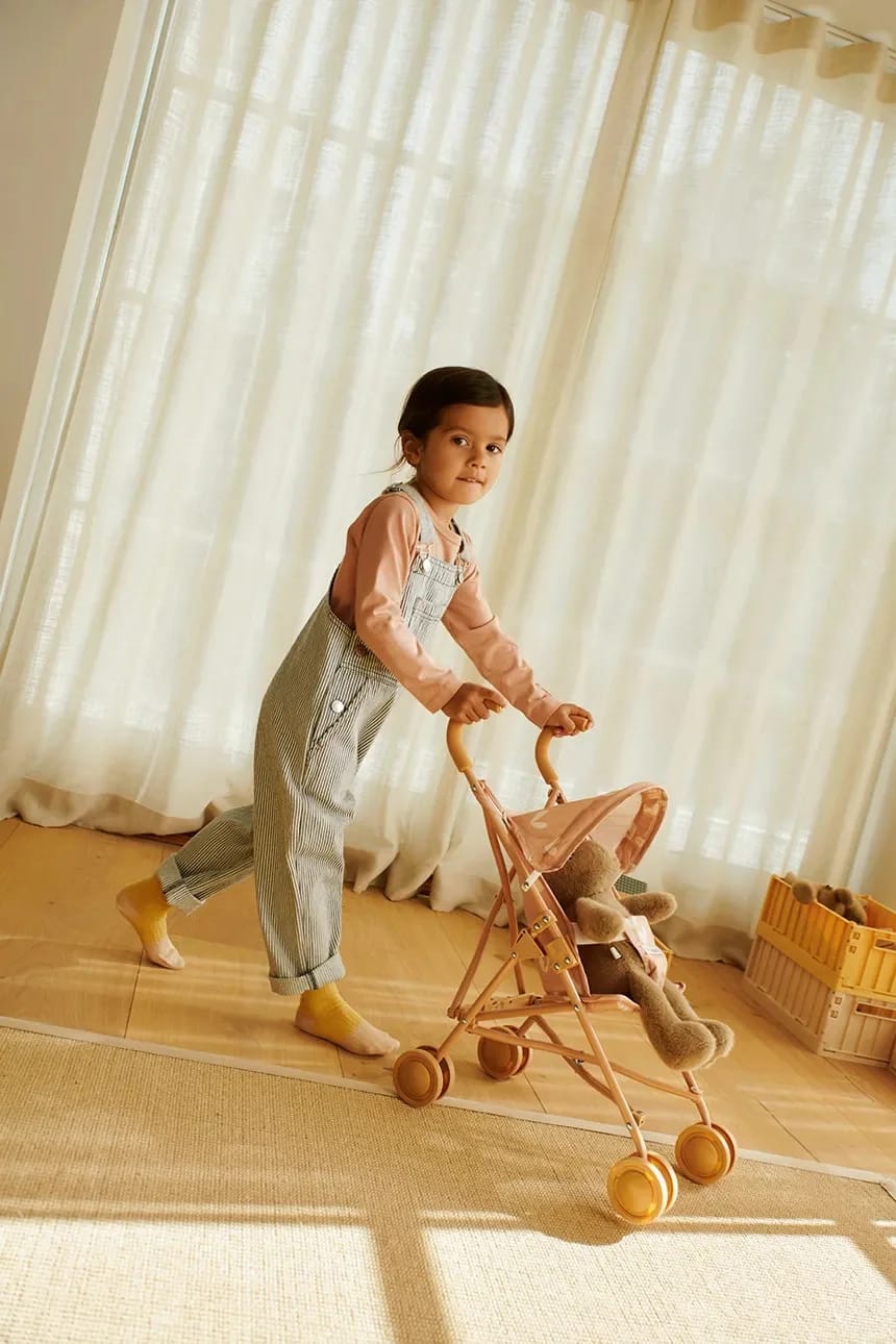 Детские джинсы Delani Stripe Denim Dungarees - фото 5