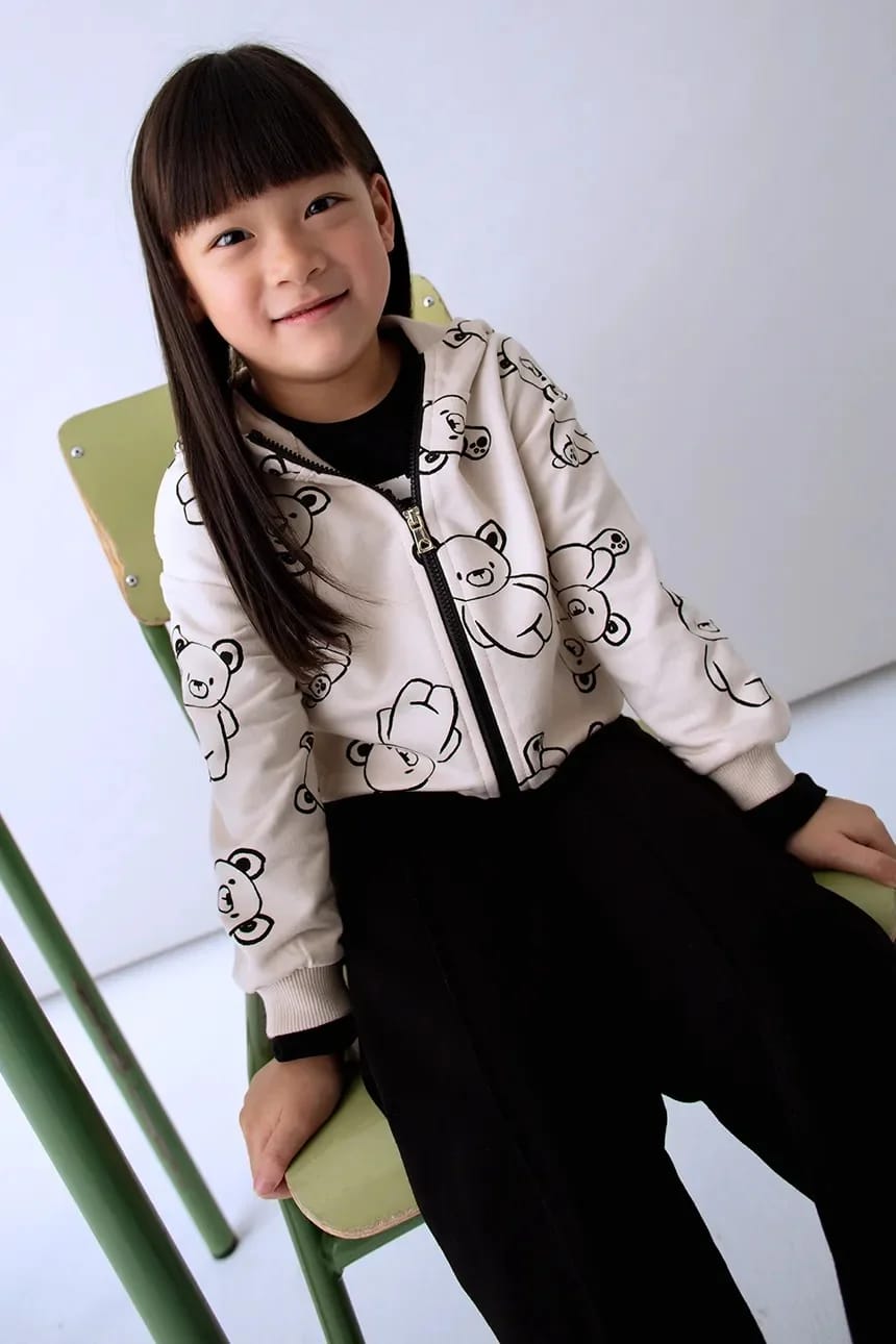 Детский спортивный костюм бежевый для девочек - фото 5