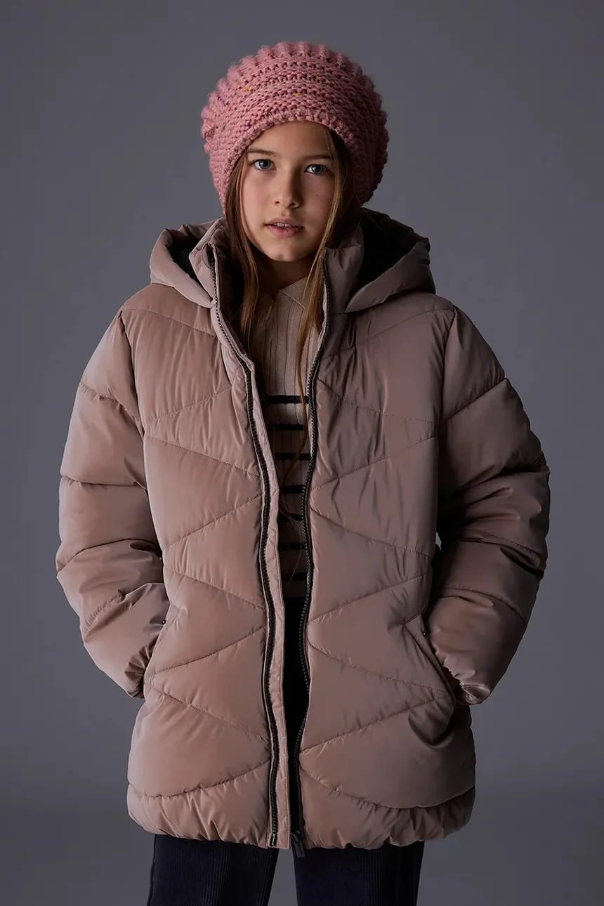 Детская куртка бежевая для девочек