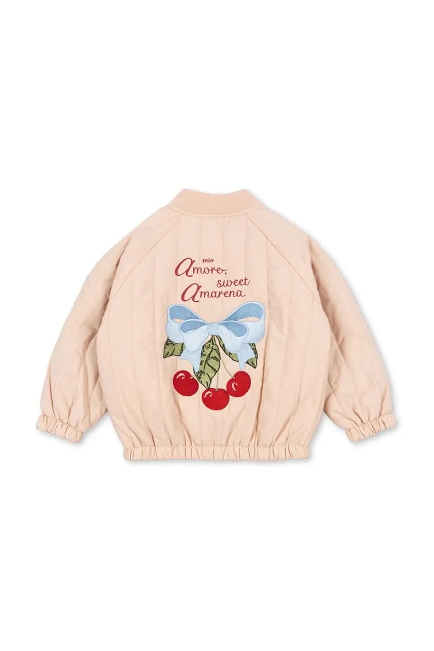JUNO BOMBER JACKET детский бомбер бежевый для девочек - фото 3