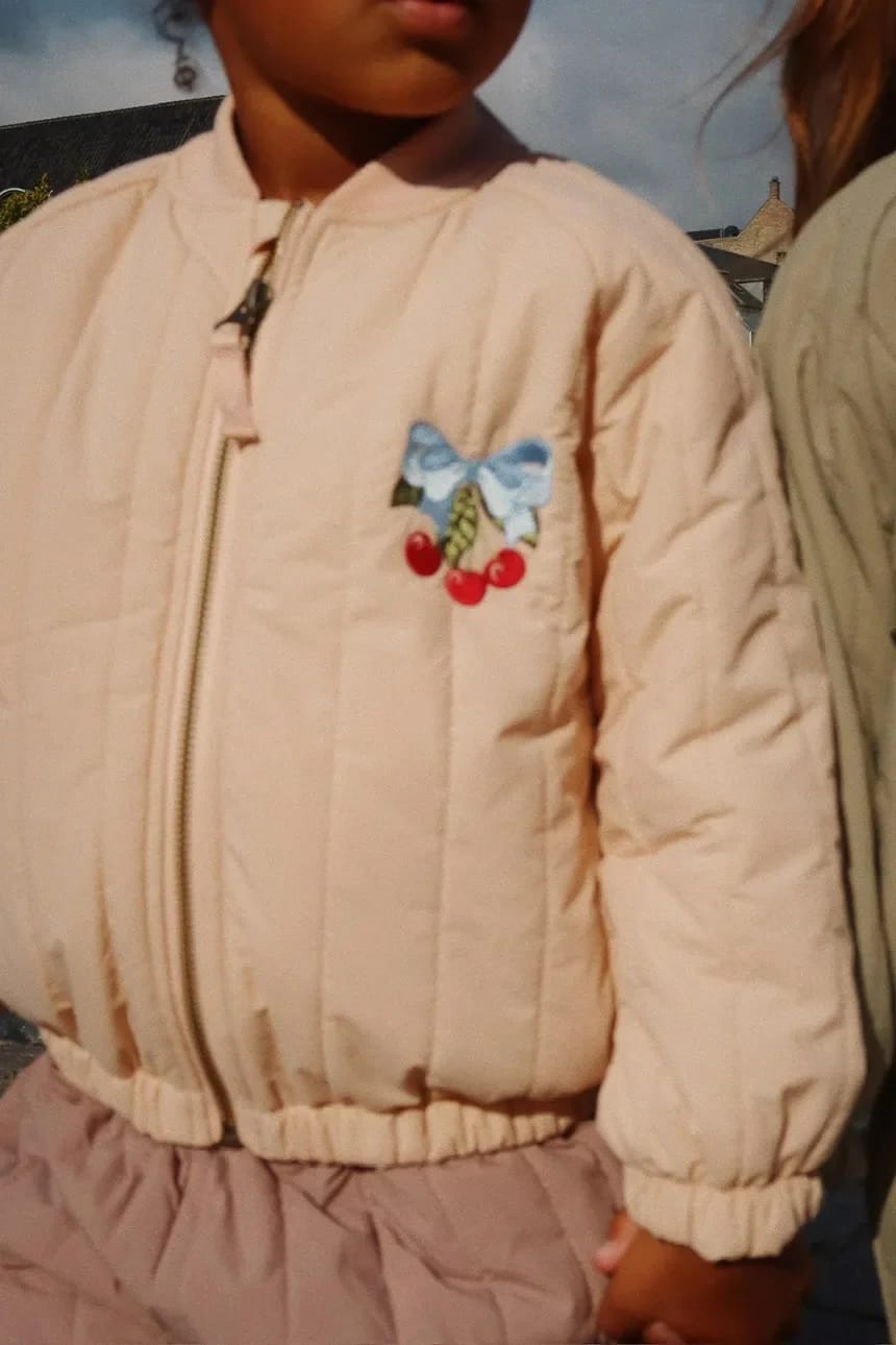 JUNO BOMBER JACKET детский бомбер бежевый для девочек - фото 7