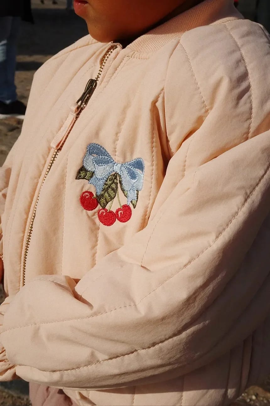 JUNO BOMBER JACKET детский бомбер бежевый для девочек - фото 8