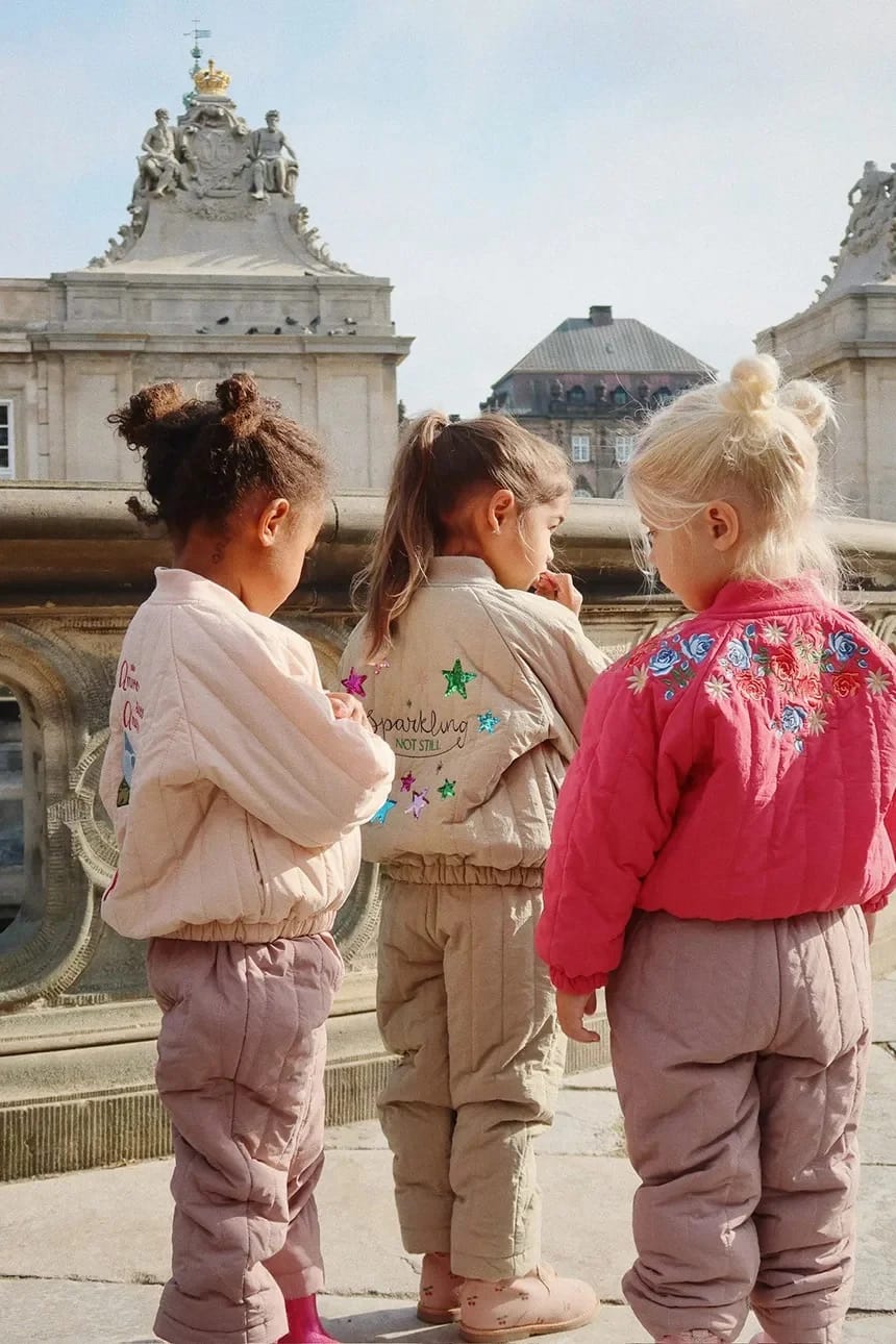 JUNO BOMBER JACKET детский бомбер бежевый для девочек - фото 9