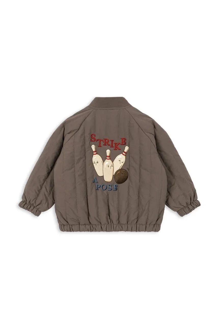 JUNO BOMBER JACKET детский бомбер коричневый для мальчиков - фото 3