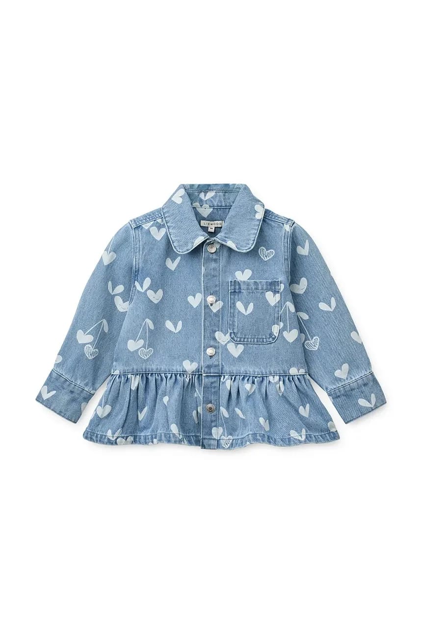 Детская джинсовая куртка Kenza Printed Denim Overshirt - фото 2