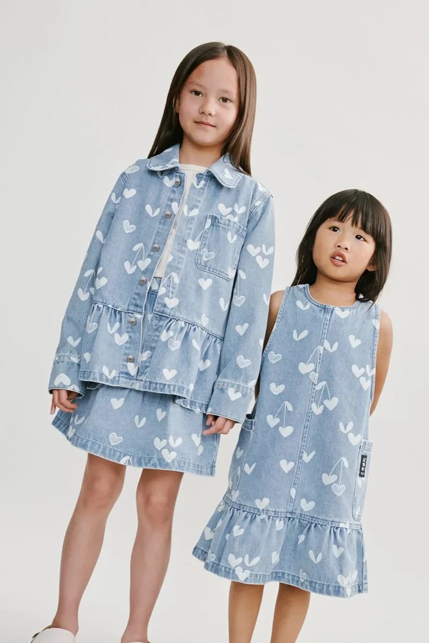 Детская джинсовая куртка Kenza Printed Denim Overshirt - фото 6
