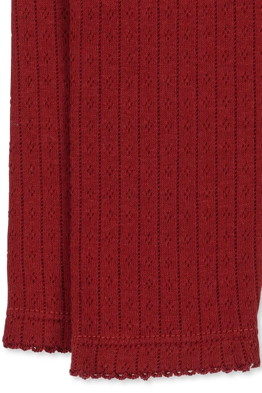 Детские хлопковые леггинсы MINNIE PANTS GOTS красные для мальчиков - фото 4