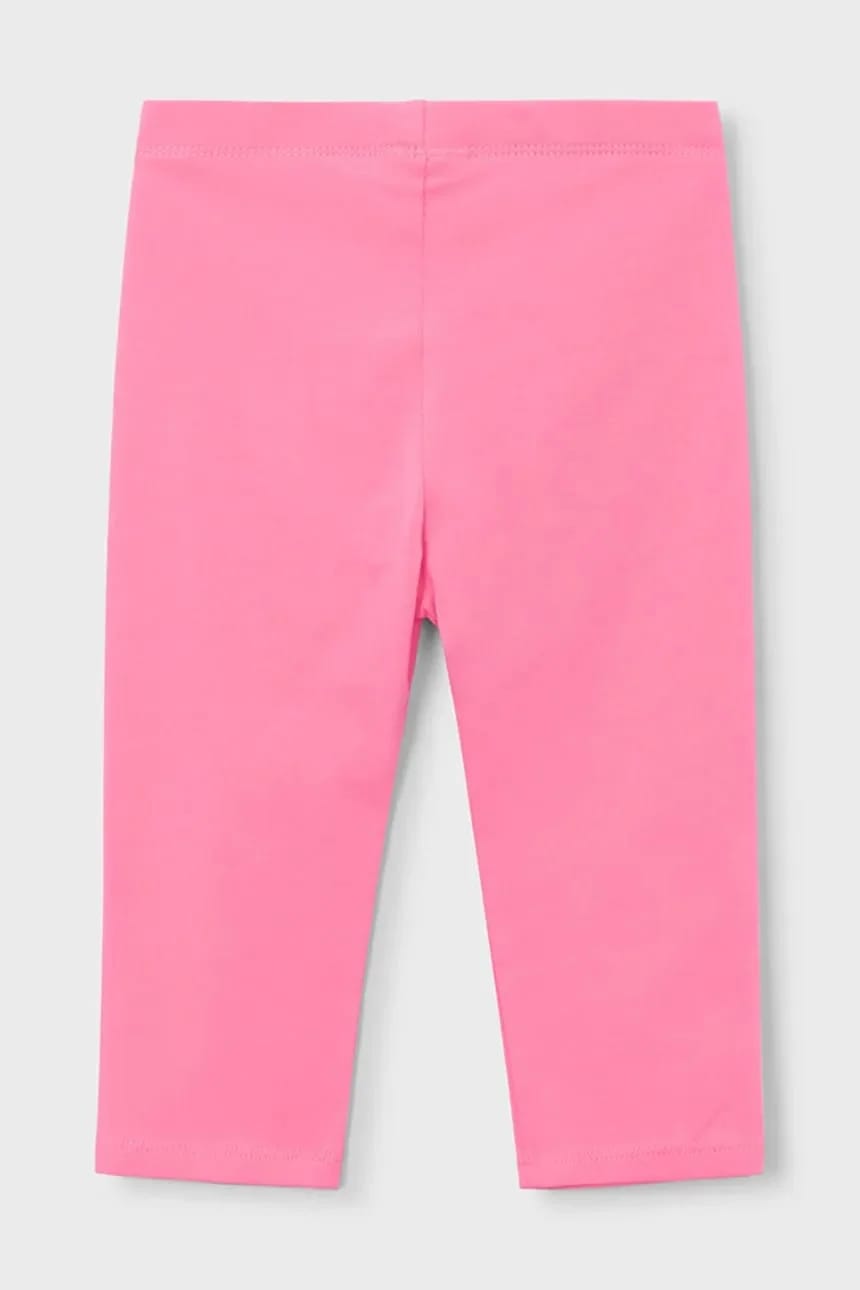 Детские леггинсы 3/4. розовые для девочек - фото 2