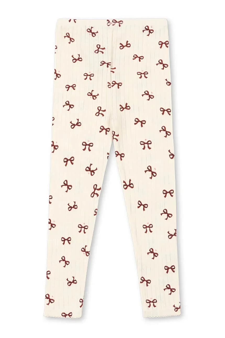 Детские хлопковые леггинсы MINNIE PANTS GOTS бежевые для мальчиков - фото 2