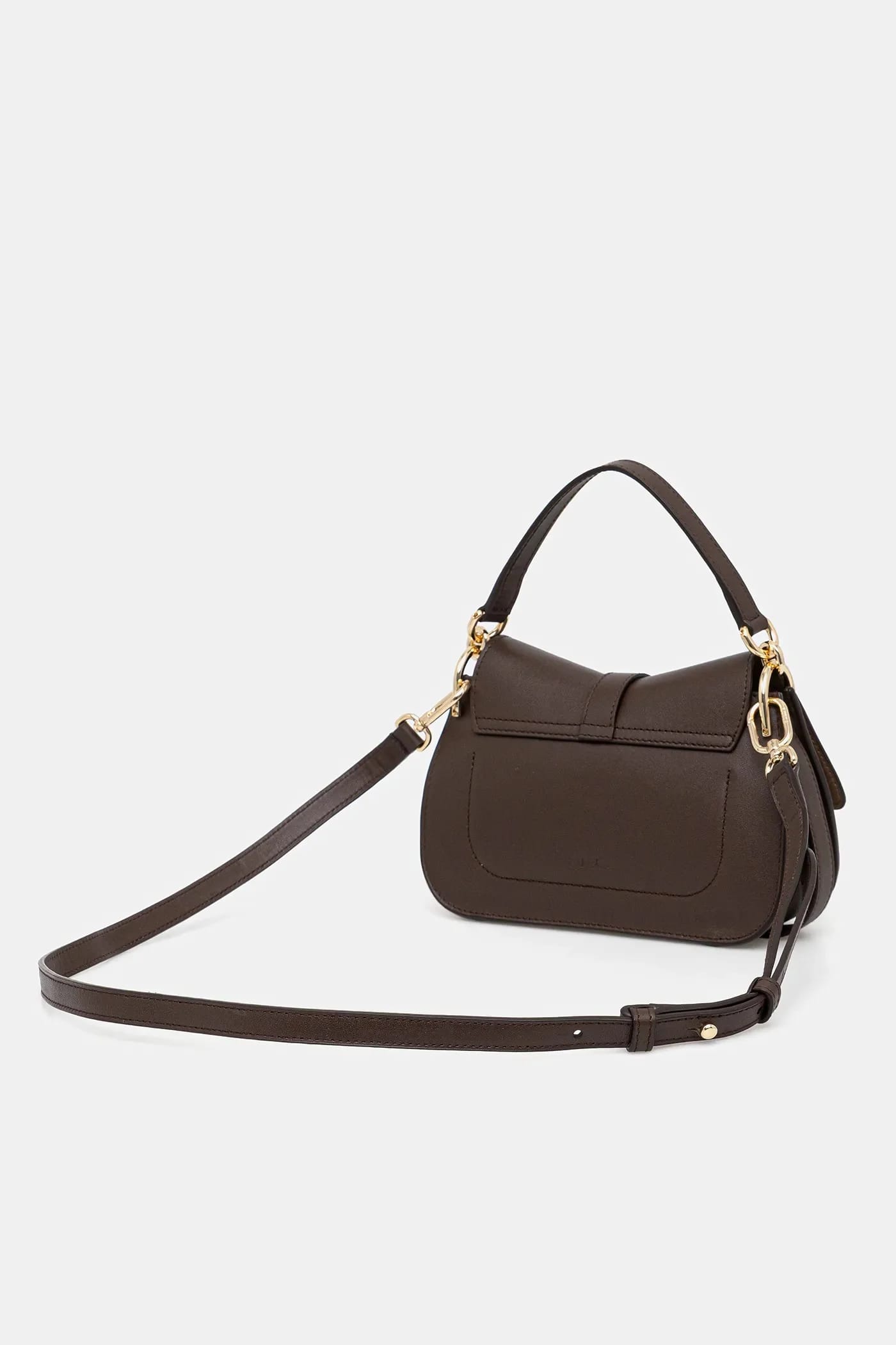 Кожаная сумочка коричневая для женщин - фото 4