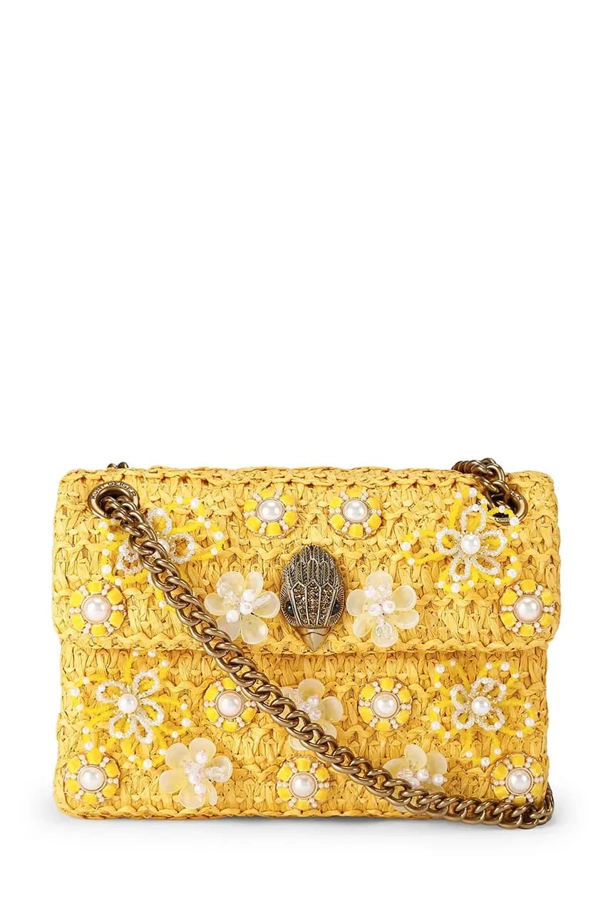 Женская сумка через плечо Raffia Mini Kensington желтая для женщин