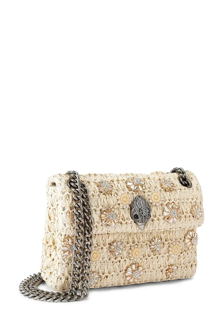 Женская сумка через плечо Raffia Mini Kensington желтая для женщин - фото 2